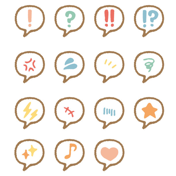 手绘彩色表情图标合集图片下载