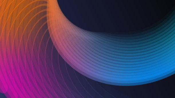 彩色渐变线抽象背景。抽象的梯度颜色几何形状上的黑色。图片下载