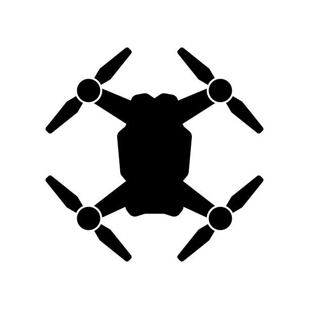 带有相机图标的飞行器。Quadrocopter图标。黑色的轮廓。前视图。矢量平面图形插图。在白色背景上孤立的物体。隔离。图片下载