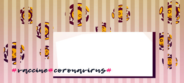 停止Covid-19 !在抽象的彩色背景上卡通风格的冠状病毒。有创意的海报或传单。图片下载