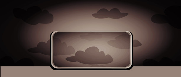 手机在抽象的彩色背景上卡通风格。创意的名片。图片下载