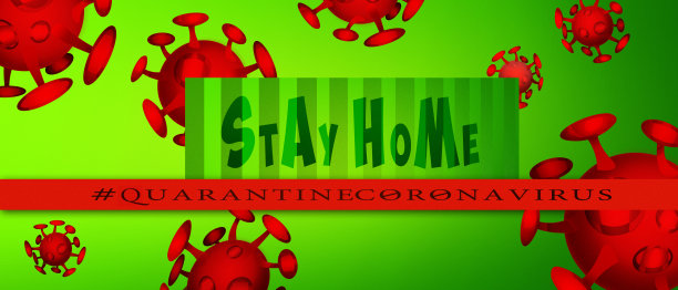 停止COVID-19 !在抽象的彩色背景上卡通风格的冠状病毒。有创意的海报或传单。图片下载