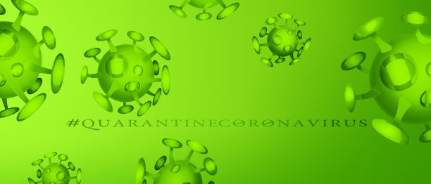 停止COVID-19 !在抽象的彩色背景上卡通风格的冠状病毒。有创意的海报或传单。图片下载