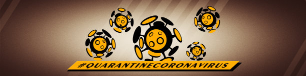 停止Covid-19 !在抽象的彩色背景上卡通风格的冠状病毒。有创意的海报或传单。图片下载