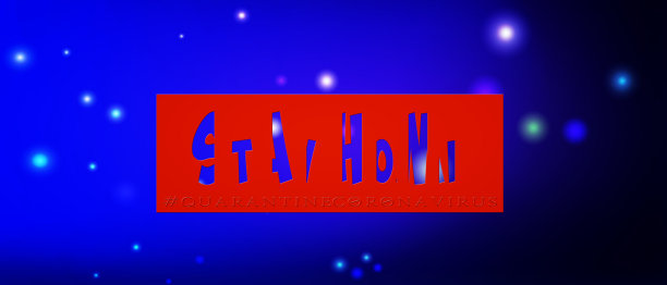 停止COVID-19 !在抽象的彩色背景上带有卡通风格文本的冠状病毒。有创意的海报或传单。图片下载