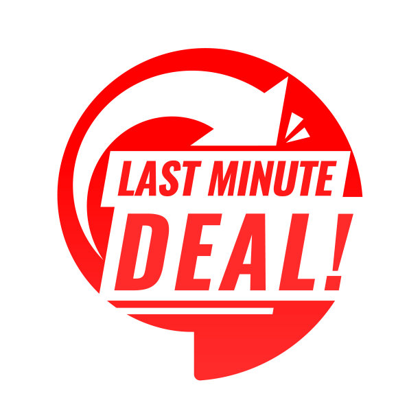 最后一分钟交易。广告的标志或标志图片下载