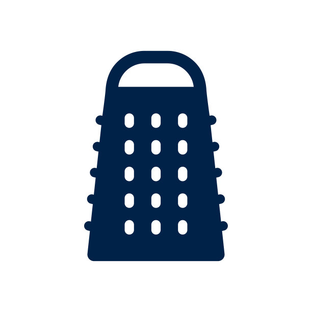 刨丝器图标。简单的厨房和烹饪插图。向量符号的移动应用程序或网站。图片下载