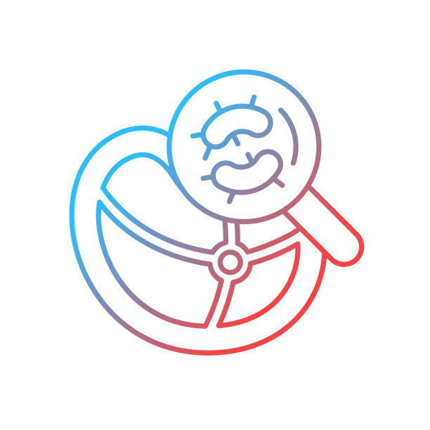 病原体测试梯度线性矢量图标图片下载