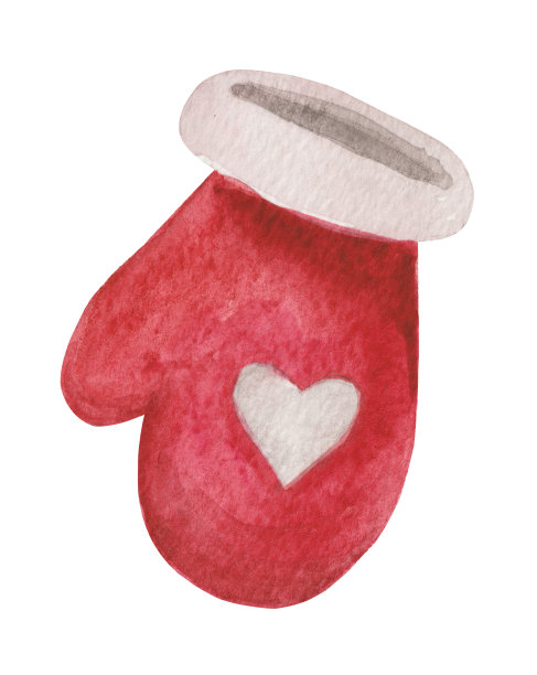 水彩露指手套图片下载