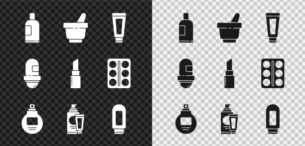 装一瓶洗发精和杵膏图片下载