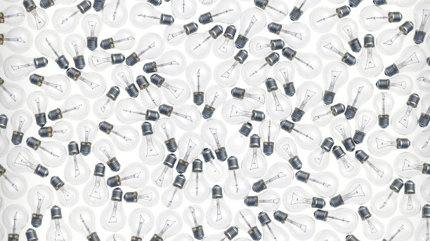 复古灯泡重复背景图片下载