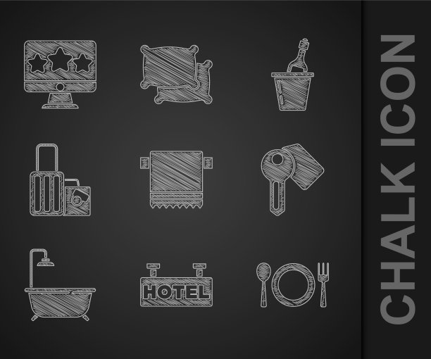 将毛巾挂在标有酒店字样的衣架招牌上图片下载