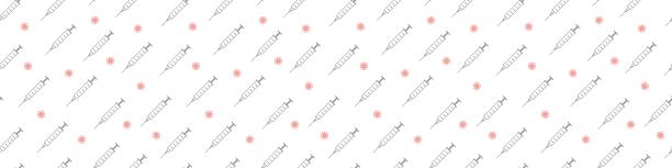 疫苗接种无缝模式。白色注射器图案。嫁接的概念。流感预防海报。流感疫苗。停止covid背景。为社交媒体、新闻、宣传帖子、医疗传单、海报印刷图片下载