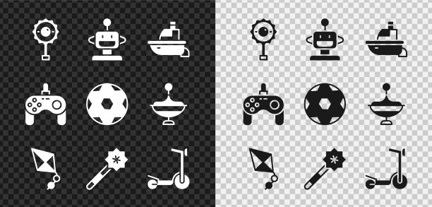 集拨浪鼓婴儿玩具机器人玩具船风筝魔术图片下载