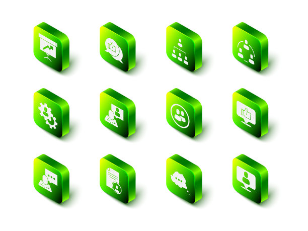 设置手像，层级组织结构图，项目团队基地，猎头，语音泡泡聊天，简历图标。向量图片下载