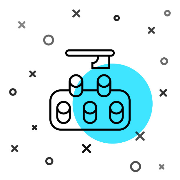 黑线砍伐森林图标孤立在白色图片下载