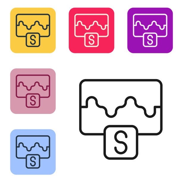 黑色线音乐波均衡器图标隔离图片下载