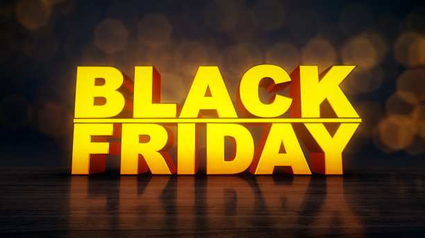 黑色背景下的黑色星期五概念图片下载