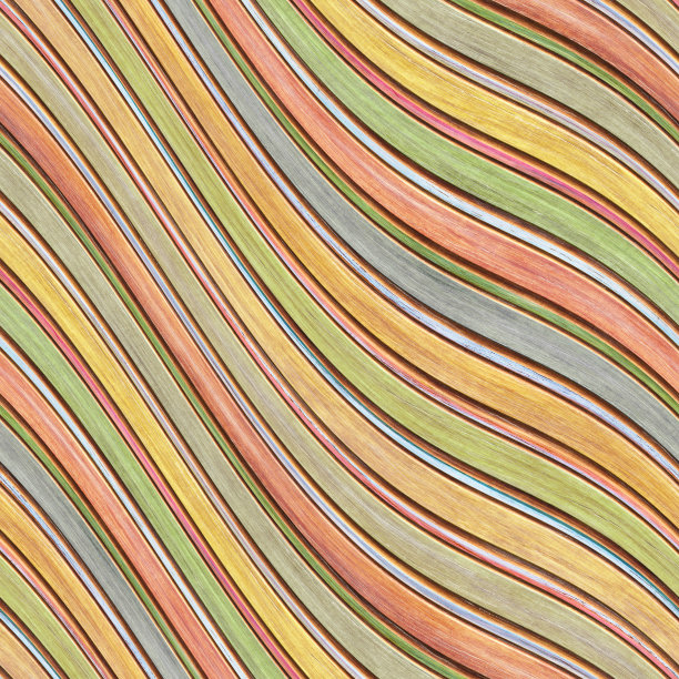 木材无缝纹理与波浪图案，木材颜色，3d插图图片下载