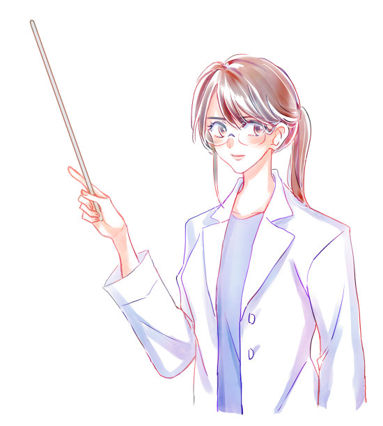 一位女医生解释的插图图片下载