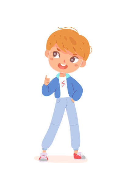 可爱的孩子竖起大拇指，小男孩表示没问题，小学生表示感谢图片下载