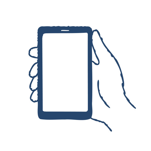 图为一只手拿着智能手机图片下载