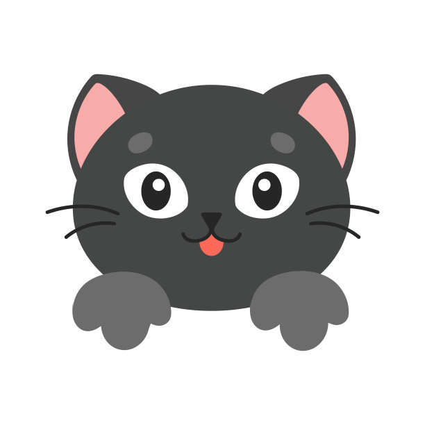 可爱的猫。卡通人物。五彩缤纷的矢量插图。孤立在白色背景上。设计元素。模板为您的设计，书，贴纸，卡片。图片下载