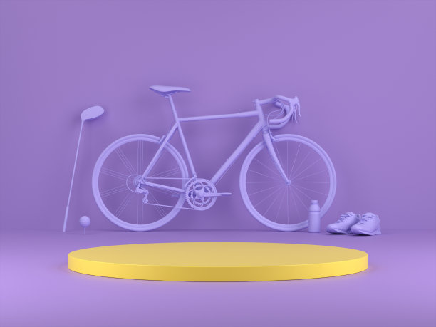 展示运动器材的舞台。图片下载