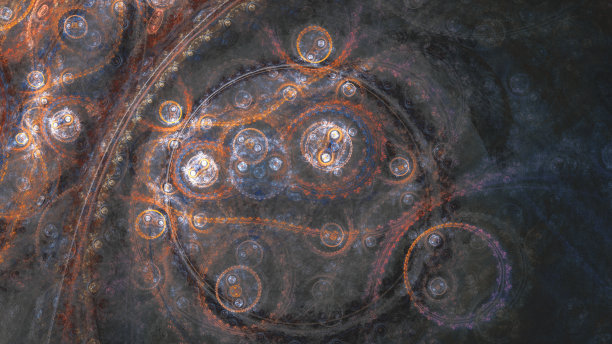 抽象力学分形、时间和蒸汽朋克背景图片下载