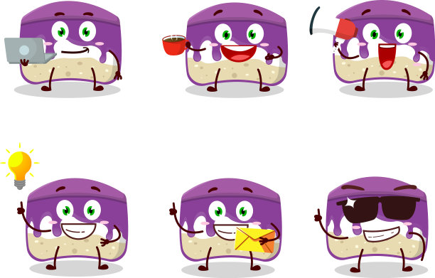 葡萄蛋糕卡通人物有各种类型图片下载