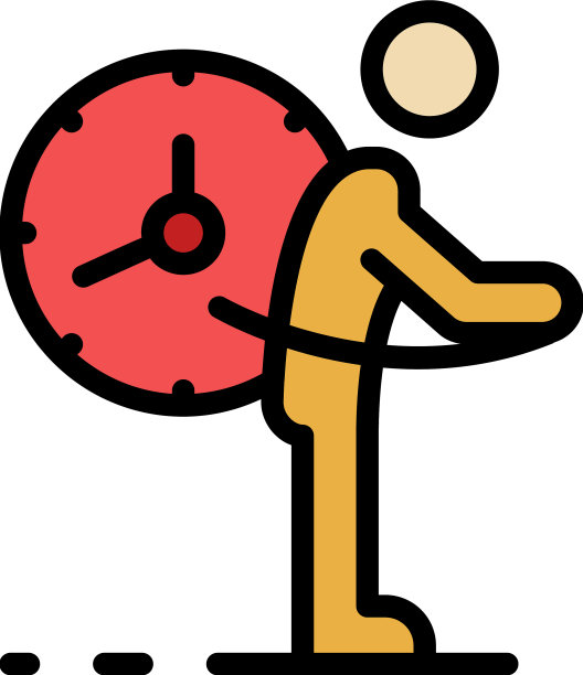 人和手表图标颜色轮廓图片下载