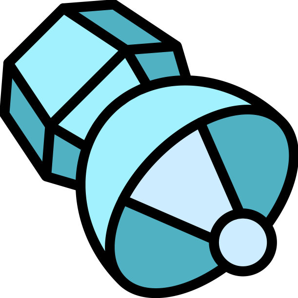 轨道卫星图标颜色轮廓图片下载