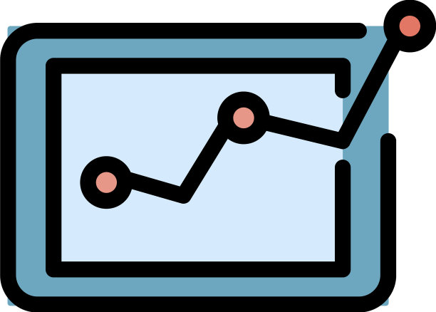 财务图形图表图标颜色轮廓图片下载