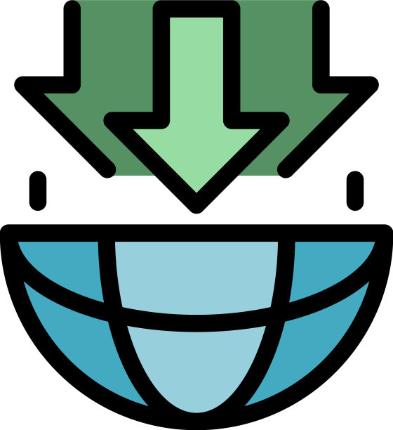 地球行星重力图标颜色轮廓图片下载