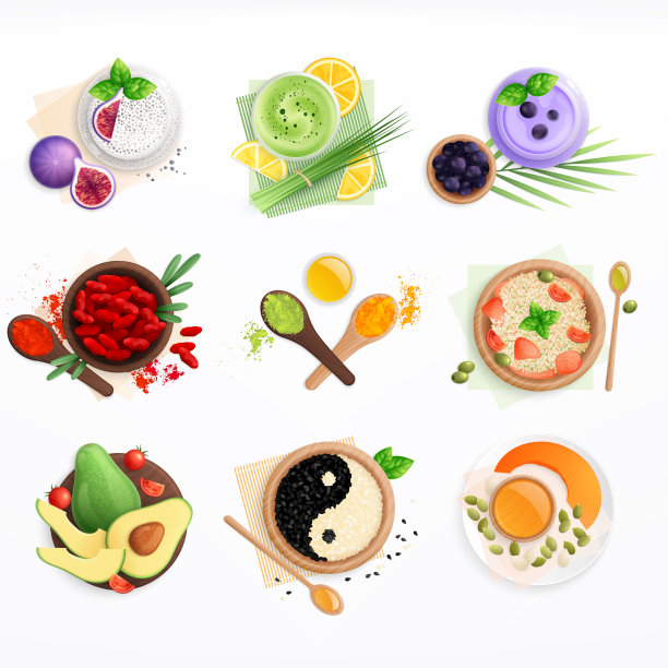 超级食物平板餐具图片下载