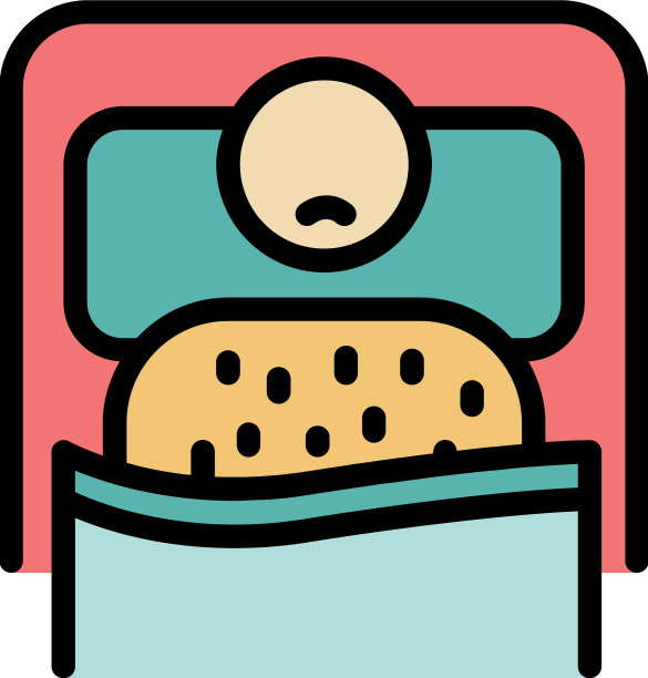 水痘病人图标颜色轮廓图片下载