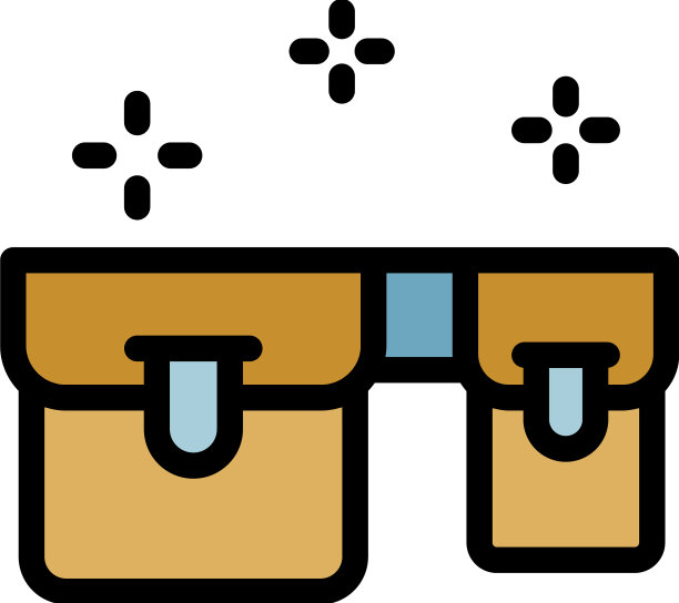 旅游小包图标颜色轮廓图片下载