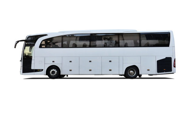 白色的旅游巴士图片下载
