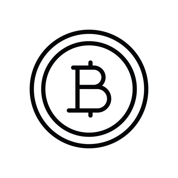 比特币线条图标图片下载