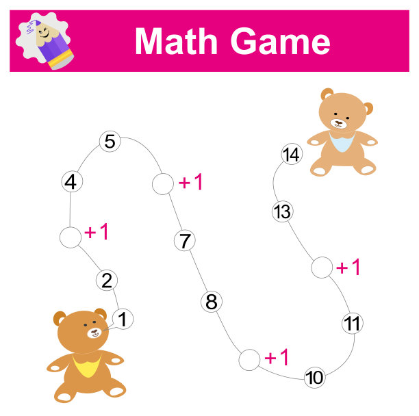 孩子们的数学游戏。图片下载