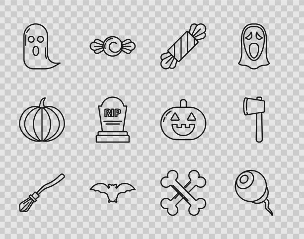 设线女巫扫帚眼糖果飞蝙蝠图片下载