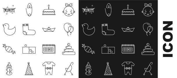 设置线婴儿婴儿车金字塔玩具气球图片下载