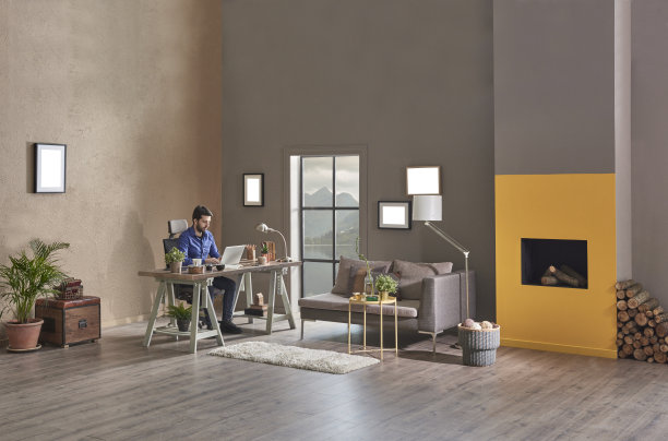 现代家居办公和装饰客厅风格。图片下载