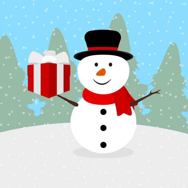 雪人与猪肉圣诞惊喜图片下载