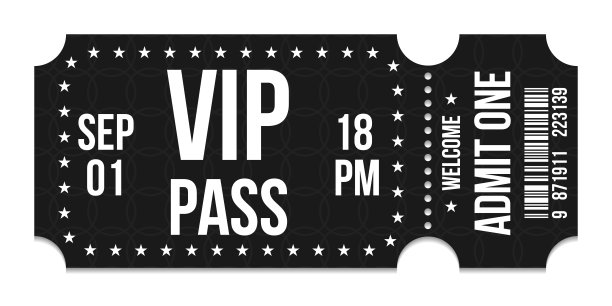 贵宾票。模板门票vip通行证。承认一个。图片下载