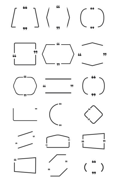 框架报价，大集合。报价的盒子图标。带有引号。矢量插图的文本框图片下载