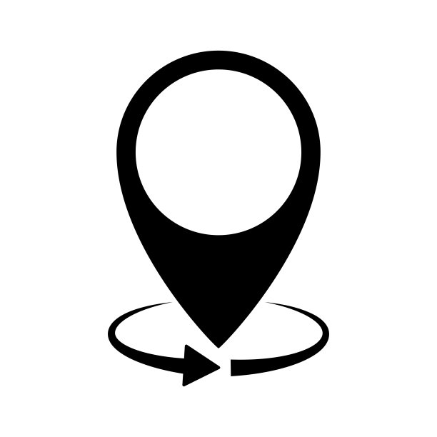 地图标记旋转图标。360度旋转。位置指针矢量图标。图片下载