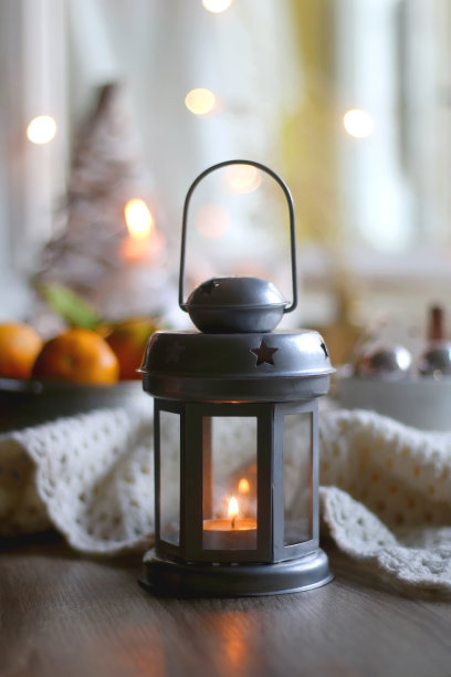 橘子和圣诞装饰品图片下载