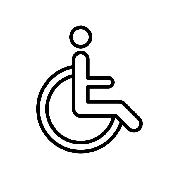 禁用图标设计矢量模板插图符号和符号EPS 10在白色背景图片下载