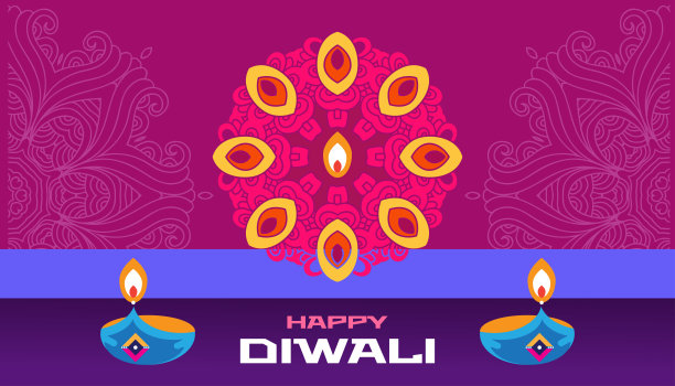 印度传统节日排灯节。节日灯。图片下载
